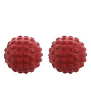 Mocuntyrp 2x PU foam shock fascia ball muscle relaxation fitness massage ball waterproof and easy to clean healthcare ball-red