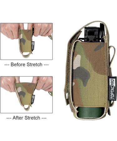 TOPTACPRO Molle Flashlight Holder Magazine Pouch Tactical Pouches Flashbang Pouch Portable Multiuse Tool Pouches for Duty Belt Vest Backpack 500D Cordura Nylon A:Multicam - Buy Online on GoSupps.com