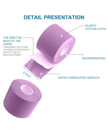Face Lifting Tape - Myofascial Facial Tape for Wrinkles Anti-Wrinkle Patches Tightening Skin for Forehead and Smile Lines - 2.5 cm x 5 m Purple - Buy Online on GoSupps.com