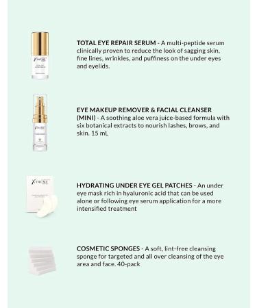 Xtreme Lashes Eye Treatments Kit - Safe for Lash Extensions | Serum Under Eye Gel Patches Cleanser & Sponges | Enhance Your Beauty Rituals - Buy Online on GoSupps.com