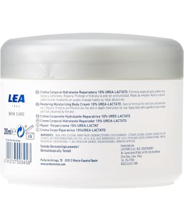 Lea Unisex Skin Care Cream with Urea - Intense Hydration for Very Dry Skin - 200 ml - Black - EU Shipping Available - Buy Online on GoSupps.com