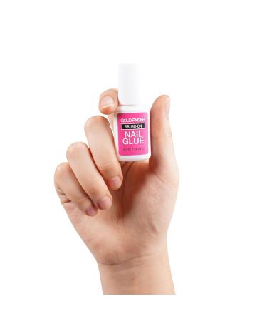 Goldfinger Brush-On Nail Glue - Easy Application Strong Fast-Setting Adhesive for Perfect Nail Bonding (1pc - Buy Online on GoSupps.com