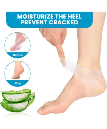 3 Pairs Silicone Heel Protectors with Aloe Vera - Sumiwish Gel Heel Pads for Cracked Heels Plantar Fasciitis & Achilles Tendonitis - Comfortable Relief for Men & Women - Buy Online on GoSupps.com