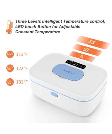 Wipe Warmer Baby - Super Fast Top Heating System with LED Display, Constant Temperature (White Blue) - Buy Online on GoSupps.com