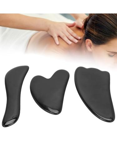 Professional Obsidian Gua Sha Board Massager Kit - Portable Facial & Body Therapy Scraping Tool for International Shipping - Buy Online on GoSupps.com