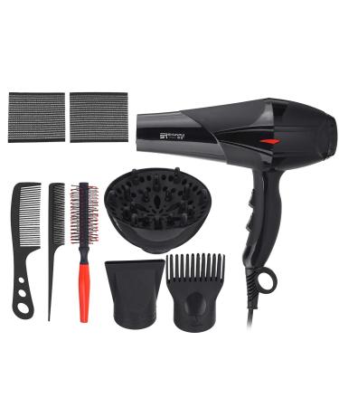 8PCS/Set 3200W Hair Blow Dryer Heat Tool Dryer Diffuser/Comb Salon Kit - (Type: 8Pcs)