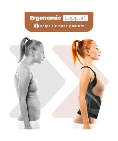 Posture Corrector for Men & Women | Adjustable Back Support Belt | Breathable Pain Relief for Neck & Shoulders (Small - Buy Online on GoSupps.com