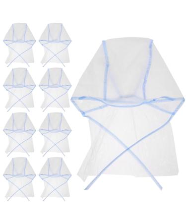 BESTYASH Lot de 12 Bonnets de Mise en Valeur Jetables Bleus Taille Unique Film Imperm able Trous Bonnet de M ches pour Salon de Coiffure Accessoire Teinture Cheveux Professionnel