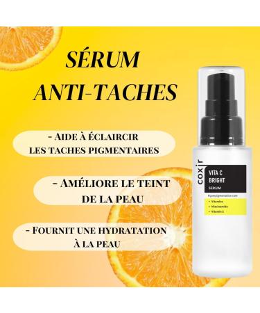 Korean Skincare Set: Brightening Serum 50ml and Anti-Pigment Spot Cream 50ml / with Vitamin C-B2-E / 3 Sheet Masks / Softens and Revitalizes the Skin. K-Beauty - Buy Online on GoSupps.com