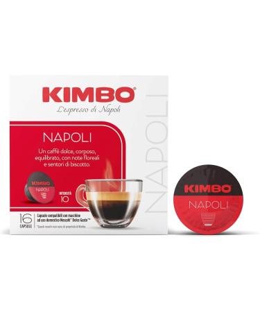  Kimbo Kimbo Napoli coffee capsules compatible with Dolce Gusto Nescaf 6 packs of 16 capsules (total 96 capsules) - Buy Online on GoSupps.com