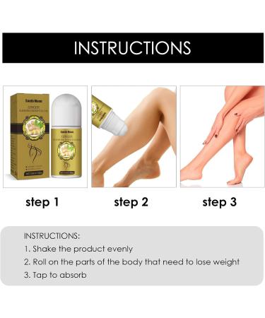 Belly Drainage Ginger Oil Roller | 50ml Lymphatic Detox | Slimming Ginger Oil for Stomach | Ethereal Ginger Oil for Lymphatic Drainage & Swelling | 2PCs Bio Massage Oil - Buy Online on GoSupps.com