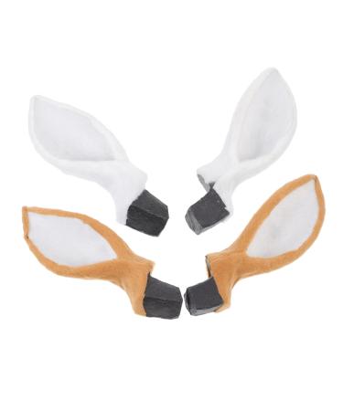 FRCOLOR 6 Pairs Diy Accessories Material Hair Pins Clothing Hair Clips for Reindeer Hairband Fake Deer Ear Decor Simulation Deer Ear Diy Headdress Accessory Costume Hair Diy Prop Fur