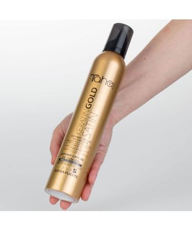 Tahe MOUSSE EXTRA STRONG KERATIN GOLD SATIN Fixing 5 200ml (New Presentation and Size) - Buy Online on GoSupps.com