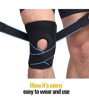 Knee Brace Support with Side Stabilizers | Non-Slip Neoprene | Pain Relief for Meniscus Tear Arthritis & Tendonitis | Comfortable Gel Pads for Men & Women | International Shipping Available - Buy Online on GoSupps.com