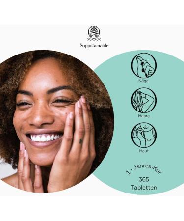 365 Biotin Zinc Selenium Tablets | PETA Certified | CO2 Neutral & Plasticutral | High Dose 1000 g for Skin Hair & Nails | Premium Hair Tablets - Buy Online on GoSupps.com