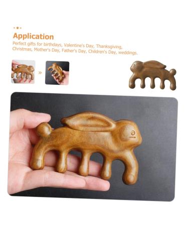 Magiclulu Green Sandalwood Massage Comb | Multifunctional Wooden Scalp Massager for Effective Scalp Nursing & Relaxation - Buy Online on GoSupps.com