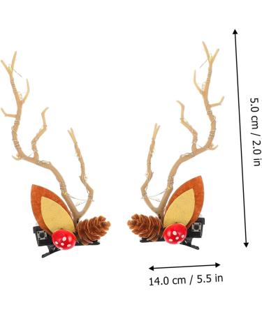 minkissy 2 Pairs Christmas Glow Barrette Winter Hair Barrettes Christmas Hair Clips for Women Pine Cone Berry Hairpins Led Deer Antlers Hair Clips Hair Bands Resin Elk Miss Pine Cones - Buy Online on GoSupps.com