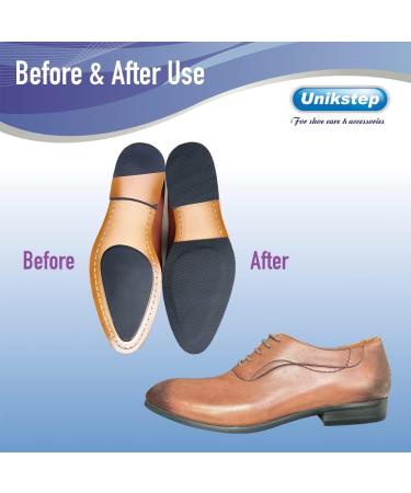 Unikstep Shoe Sole Protectors - 4 Pcs Anti-Slip Grip Pads Self-Adhesive Non-Skid Noise Reduction Stickers (Black) for All Shoes - International Shipping Available - Buy Online on GoSupps.com