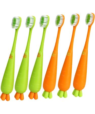 Minkissy 30-Pack Carrot Toothbrushes for Kids - Fun & Colorful Children's Oral Care Travel Brushes - Buy Online on GoSupps.com