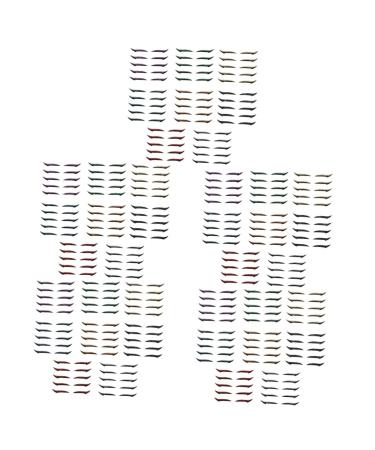 FOMIYES 200 Pairs Eyeliner Adhesive Eyeliner Stickers Glitter Stickers Glitter Eyeliner Stickers Eyelid Stickers Sticker Sheet Eyelid Tape Stickers Self-adhesive Eyeliner Sticker Plastic 4X0.5X0.1CMx5pcs Assorted Colorx5pcs