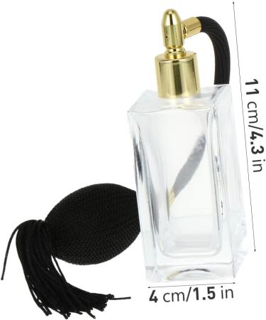 Beatifufu 1pc Perfume Bottle Perfume Bottle Essential Oil Bottle Shampoo Dispenser Spray Empty Bottle Essential Oil Perfume Shampoo Container Spray Glass Cover Travel Vintage 11.00X4.00X3.50CM Black - Buy Online on GoSupps.com