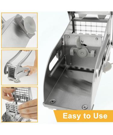 VO French Fry Cutter Stainless Steel Potato Chipper Fast Cutting Potato Chip Cutter with 36/46 Holes Blades Manual Food Slicer Dicer Multifunction Vegetable Fruit Chipper for Potato Onion QQIKUUF - Buy Online on GoSupps.com