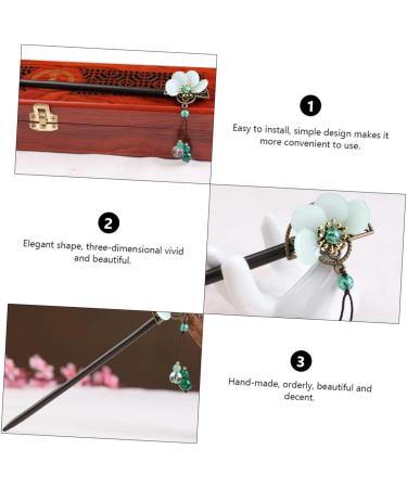 SOLUSTRE 1pc Antique Headdress Hairpin Girl Hair Accessories Hair Accessories Hair Chopsticks Retro Hair Fork Hair Jewels for Women Hair Sticks for Women Vintage Miss Wood Jiangnan - Buy Online on GoSupps.com