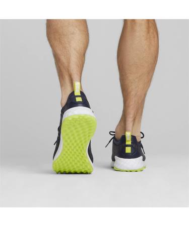PUMA Men's Fusion Pro Golf Shoe - 46.5 EU | Navy & Silver Lime | International Shipping Available - Buy Online on GoSupps.com
