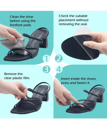 Dr.Foot Heel Cushion Inserts & Metatarsal Pads - Pain Relief for Heel & Ball of Foot, Prevent Blisters & Heel Pain - Black - Buy Online on GoSupps.com