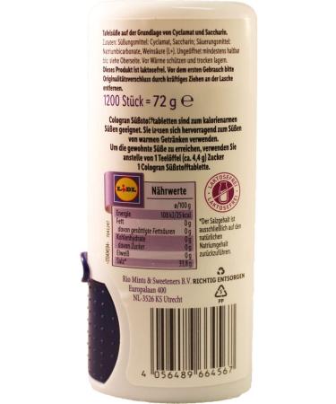 Cologran Sweetener Tablets Low Calories - 1 Pack 72g containg 1200 Tablets - Buy Online on GoSupps.com