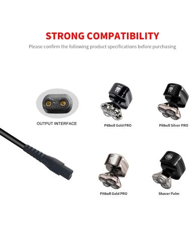 MEROM USB Charger Cable for Skull Pitbull Gold PRO Shaver - Replacement Power Adapter for Men's Electric Head and Face Shaver - Buy Online on GoSupps.com