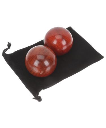 Frcolor 2st health ball made of wood massage tools massage balls for the hands wood stools for adult baoding balls spiritual practical massage balls muscle roll fitness sport china