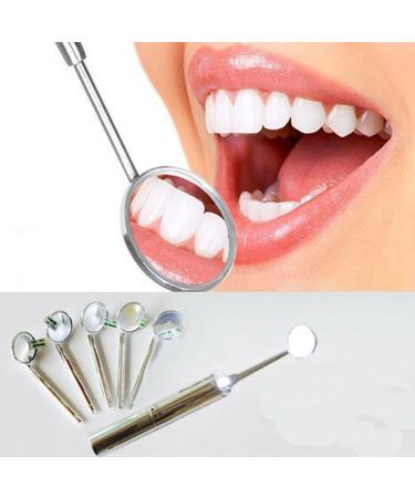 Abusun Anti Fog Dental Mirror LED Oral Care Mirror with 5 Replacement Mirror Tips
