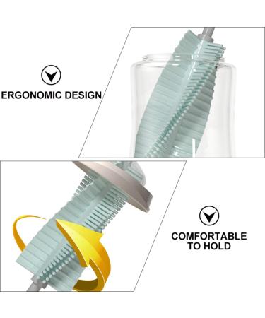 Toyvian Silicone Bottle Brush Set - 2pcs 360 Rotating Baby Bottle Cleaners | Pink & Green Nipple & Pacifier Cleaning Brushes - Buy Online on GoSupps.com