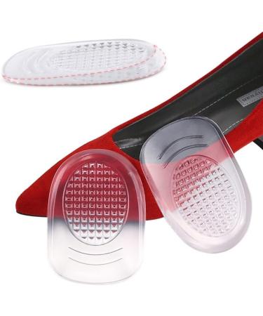 Heel Cushion Pads GEL - Self-Adhesive Non-Slip Insoles for Women | Premium Thick Support for Spurs & Blister Prevention | Clear Medium Size Shop Worldwide - Buy Online on GoSupps.com