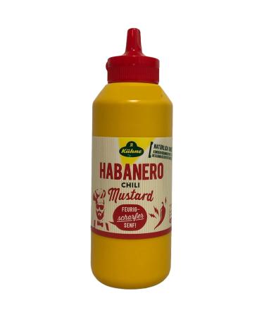 K hne Habanero Chili Mustard - Fiery Hot Mustard 6-Pack (6x250ml) | International Shipping Available - Buy Online on GoSupps.com