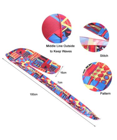 BUYITNOW Unisex Velvet Durag Set for Waves & Frizzy Hair | Long Tail Hair Wrap & Bonnet for Men Women | Multicolor | One Size - Buy Online on GoSupps.com