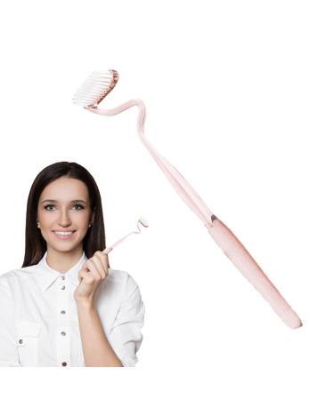Shenrongtong S-shaped toothbrush-scientific soft toothbrush S-shaped toothbrush soft bristle tongue coating cleaning and massage of the gums soft toothbrush rose