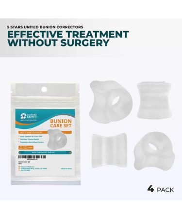 5 Stars United Bunion Corrector and Relief Sleeve - 2-Pack + Toe Separators - 4-Pack Bundle - Buy Online on GoSupps.com
