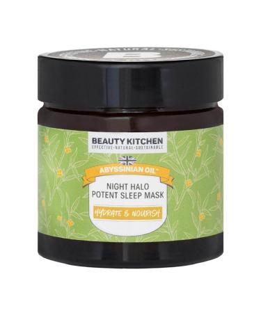 Beauty Kitchen - Hydrating Abyssinian Oil Night Halo Potent Sleep Mask 60ml - Anti Aging Overnight Mask for Glass Skin - Supports Skin Barrier - Vegan/Cruelty Free