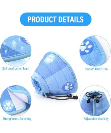 Lufeis Adjustable Cat Cone Collar for Recovery - Soft Elizabethan Collar for Cats & Puppies - Prevent Biting & Licking - Size Medium - Buy Online on GoSupps.com