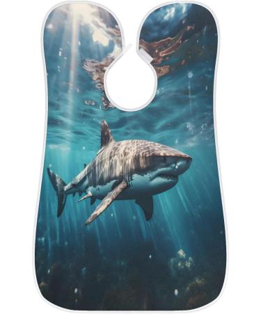 Shark Beard Bib Apron for Men | Beard Hair Catcher & Gift for Dad | Perfect for Shaving | Suction Cups Included - Buy Online on GoSupps.com