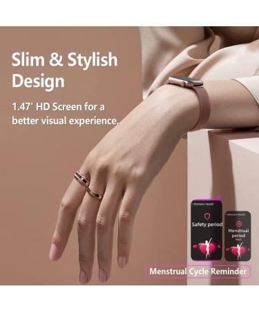 MorePro Fitness Tracker with Heart Rate Monitor, Blood Pressure Watch - Waterproof, Blood Oxygen, Sleep Tracking - Calorie Counter for Women - Rose Pink - Buy Online on GoSupps.com