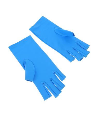 HONMEET 1 Pair Nail Gloves UV Protection Glove Fingerless Anti Glove Nail Dryer Anti Glove Hand Gloves for Protection Nails Tools Skin Care Glove Mittens Nail Art Tools Gel Elastic Spandex 20X8X0.4CM