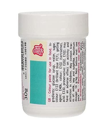 FunCakes Food Colour Paste Turquoise Concentrated Food Colouring Paste for Batter Cream Fondant Marzipan Dough Modelling and Flower Paste. Halal and Kosher. 30 g