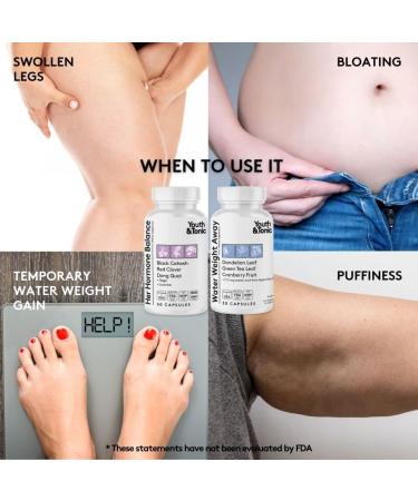 Buy Youth & Tonic Water Weight Loss Pills for Women - Hormonal Balance During PMS & Menopause - 90 Capsules for Swelling & Bloating Relief - Buy Online on GoSupps.com