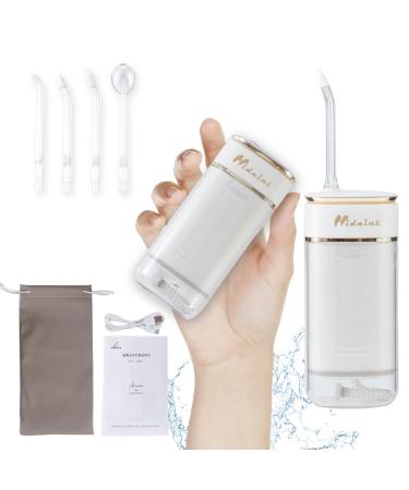 Travel Water Flosser Braces Cleaner Portable Water Flosser Mini Water Flosser Oral irrigater Dental Flosser for Kids Adult Gums Care Standard White