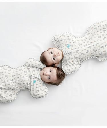Love To Dream Swaddle UP - Ideal Fabric for Moderate Temperatures - Arms Up Position - Hip-Healthy - Twin Zipper - Bunny Bunny Medium (6-8.5kg) - Buy Online on GoSupps.com