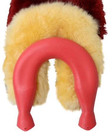 Lambskin Neck Hot Water Bottle Set - Merino Sheepskin Cover & Rubber Bottle in White | Cozy Comfort & Warmth - Buy Online on GoSupps.com