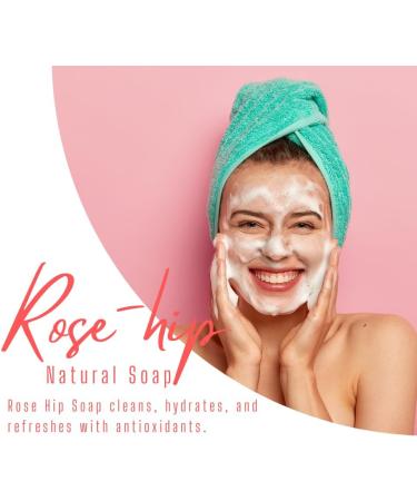 Rosehip Facial Cleanser 125g | Natural Handmade Soap for Face and Body | Gentle Exfoliating Scrub | Hydration and Scar Care | Soft and Glowing Skin - Buy Online on GoSupps.com